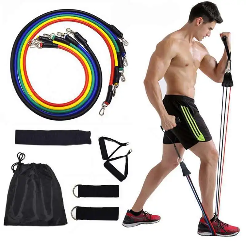 

Total 150 LB Rubber Workout Training Fitness Pull Up Assistance Heavy Duty Resistance Bands Tubing, As the picture shows