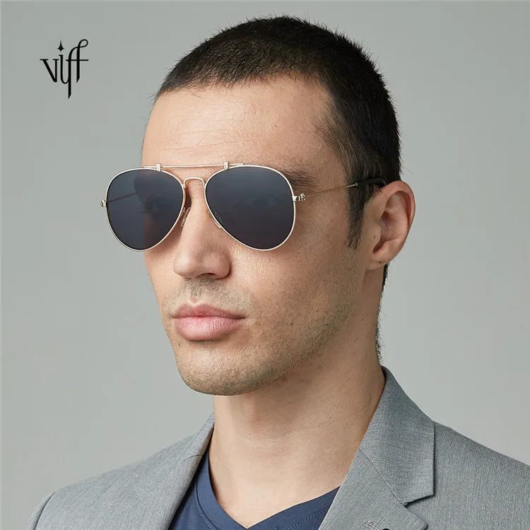 

VIFF Quality HM17602 Custom Pilot Style Gafas De Sol Sun Glasses Men's Aviation Sunglasses, Multi and oem