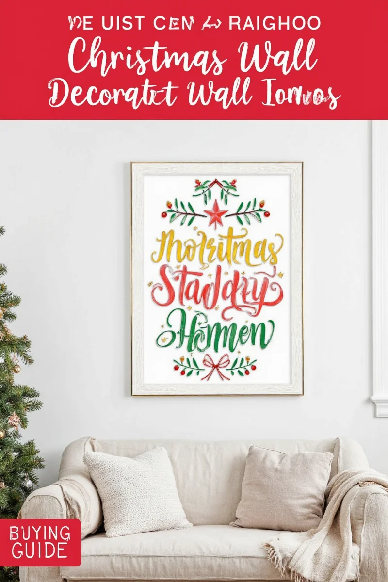 Adhesive hooks holding up garland on wall