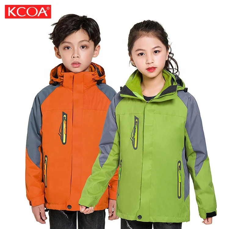

2021 Wholesale Outdoor 3 In 1 Warm Heated Ski Thermal Fleece Kids Jackets, 5 colors