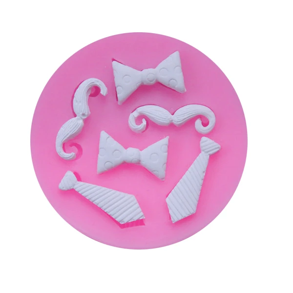 

Advanced food grade silicone mold for cute whisker shaped silicone jelly candy cake decoration mold, Pink