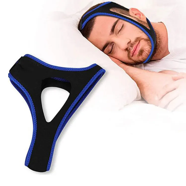 

2020 Amazon Hot Selling Adjustable Anti Snore Sleep Belt Triangular Chin Strap Stop Snoring Chin Strap Belt, Black