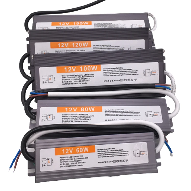 

Ultra-thin 12V/24V 5A 10a 20a 30a 100w 120W 150w 200w 300w 400w ip67 slim led switching waterproof power supply