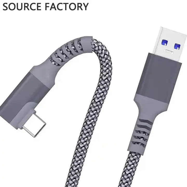 

20V 3A 60W 5Gbps fast charging cable Black Usb 3.0 to usb type c gen 2 Nylon braided Newest for VR Oculus Quest 2 Link Cable