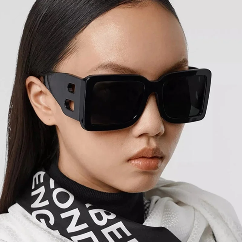 

2021 Brand Square Sunglasses Woman Oversized Black B letter Shades For Women Big Frame Fashion Sunglasses Female UV400 Glasses, Multiple colors