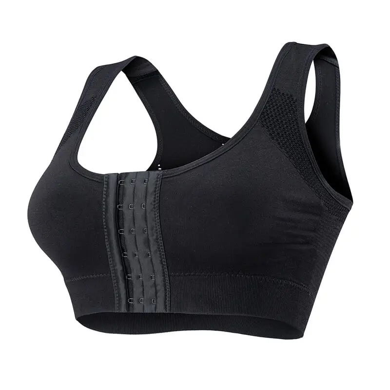 

Comfortable X-Shape Design Back Support Front Closure Seamless Wirefree Padded Bra