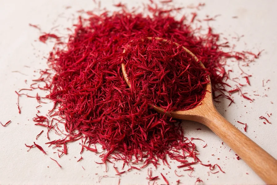Close-up view of saffron threads and supplement capsules showing the difference between culinary saffron and standardized saffron extract supplements