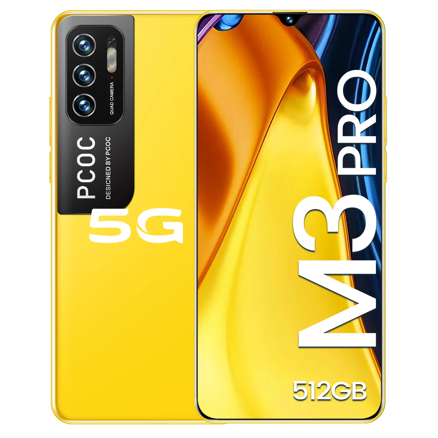 

Hot Selling M3 PRO 12GB+512GB 6.7 Inch full Display Android 10.0 Mobile Cell Smart phone, Black green yellow
