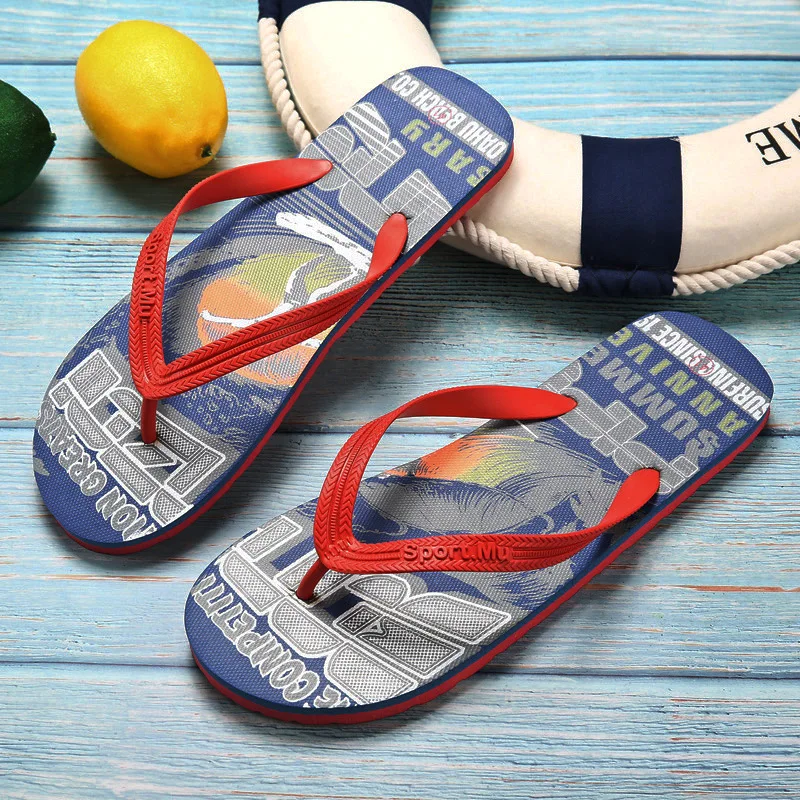 

Flat Surfing Men Casual Flip Flops Summer Outdoor Beach Slippers Mens