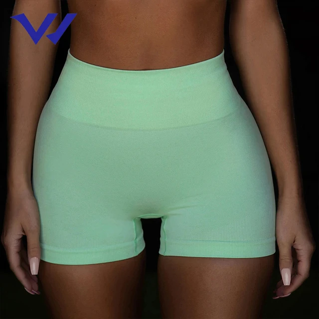 
Wholesale seamless nylon spandex shorts for women high waist gym biker shorts 