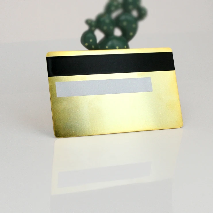 
24K gold plated gold bar stainless steel etched blank visa credit cards 
