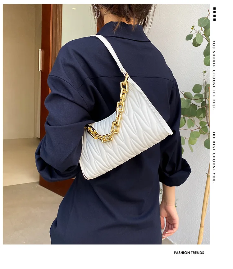 

D12433 Wholesale ladies bag fashion rhomboid pattern solid color shoulder handbag for woman 2021 Autumn