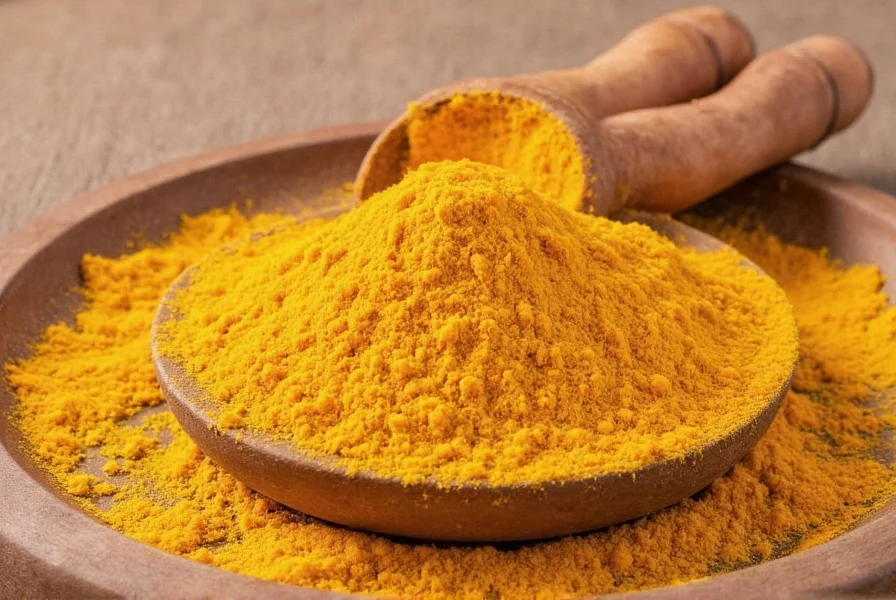 Turmeric golden milk preparation with various spices