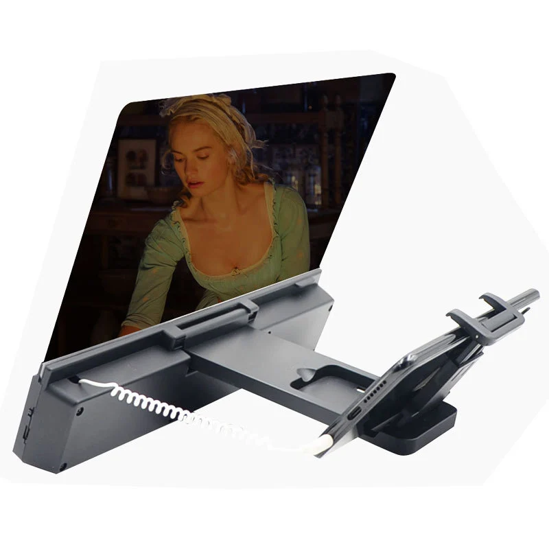 

Most Selling Items Mobile Phone 3D Magnifier Bracket Holder Foldable Biltd In Microphone BT Speaker Audio Screen Amplifier