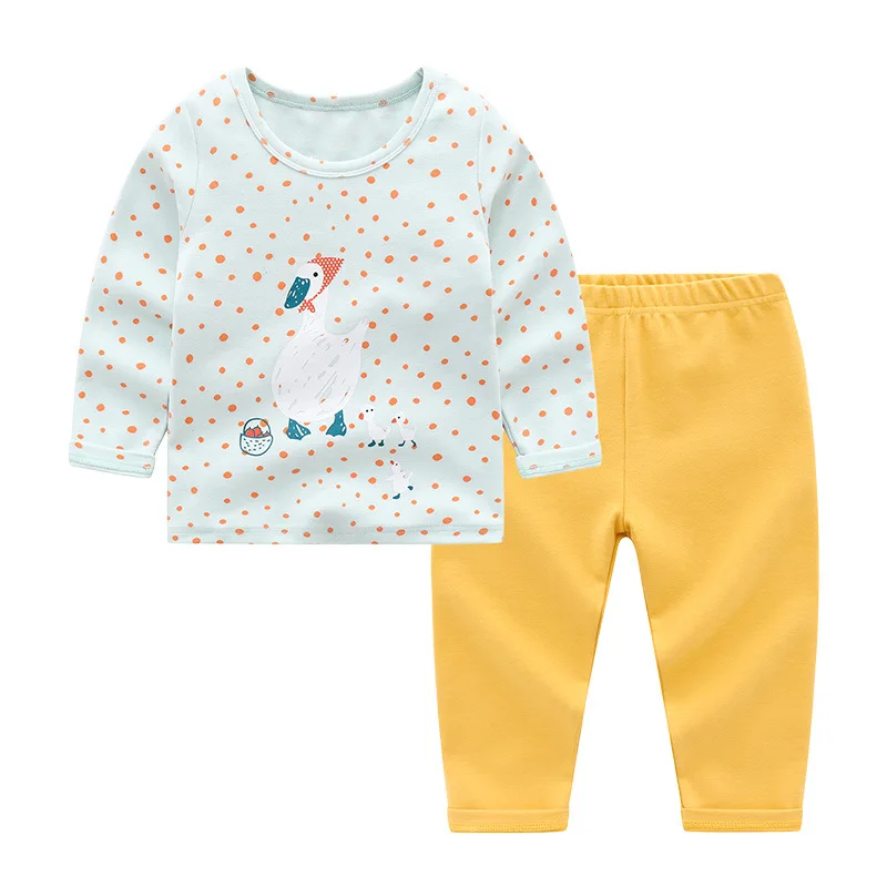 

Children Clothes Of Sleepwear Cotton Pajamas Set Children's Suit Baby Sets 2pcs. Body Suit Autumn