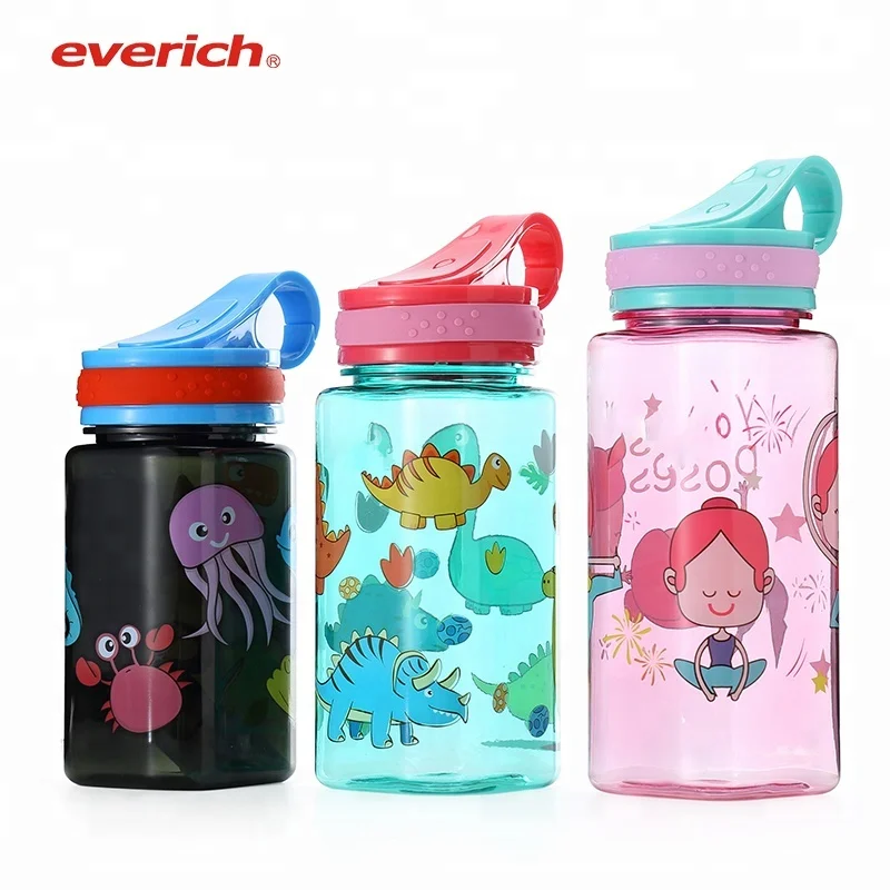 

BPA Free Custom Size Festival Children Water Bottle 10OZ Plastic Kids Bottles Drinking Tritan Bottle With Straw Lid
