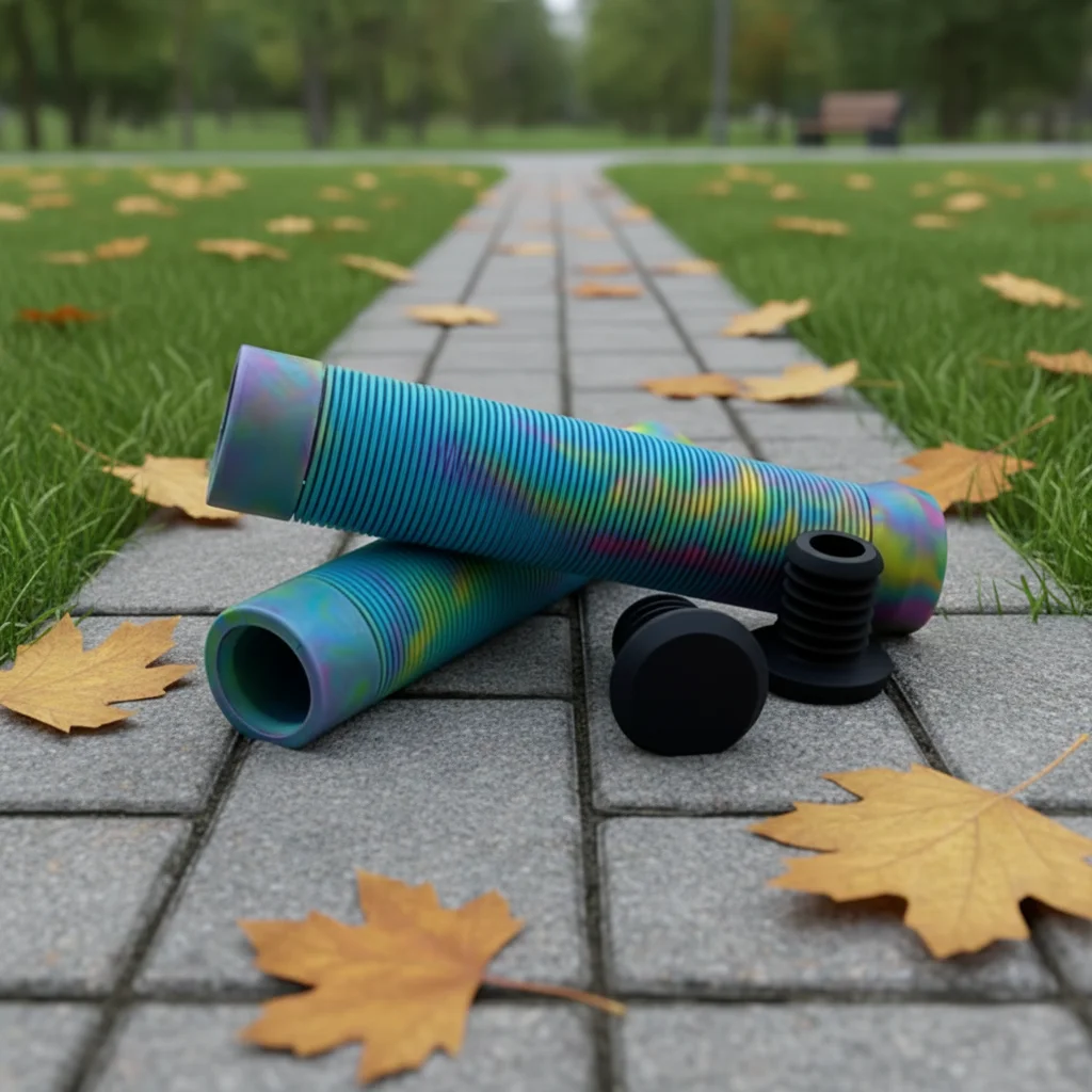 Huoli 145mm Scooter Grips Soft TPE Rubber Factory Wholesale Colorful Bike Handlebar Grips for Adults Kids