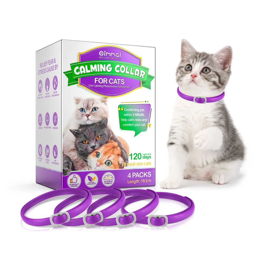 

4 Pack Efficient Relieve Anxiety Stress Coleira Para Gatos Collier Calmant Pour Chat Cat Calming Pheromone Collar For Cats