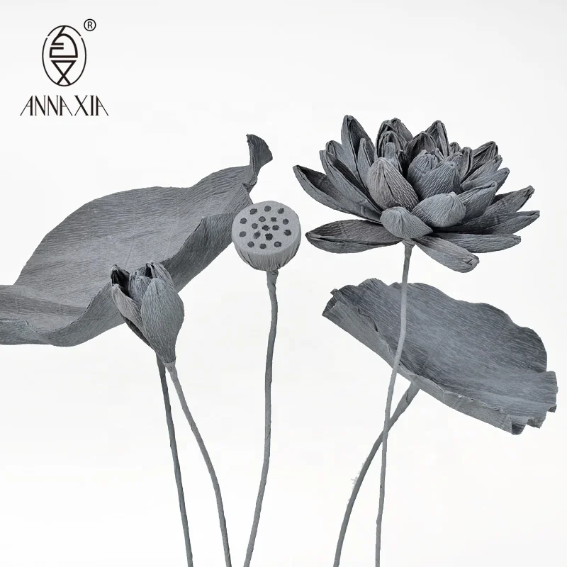 4 Lotus Flowers Sold In Sets 3 Or 6 Pieces 3d Paper Sculpted Table