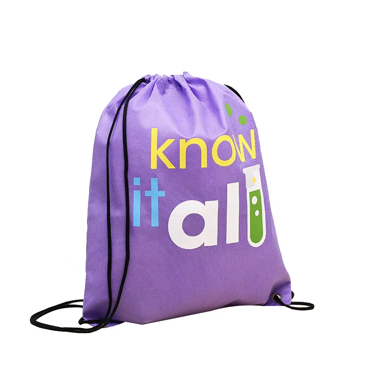

New design drawstring polyester bag customized with logo