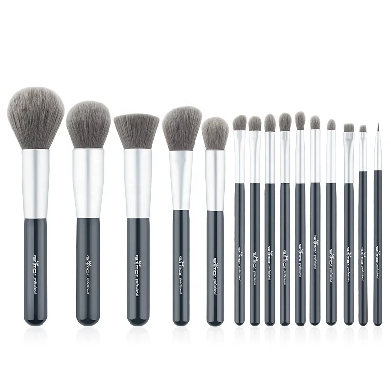 

15Pcs Professional Foundation Eyeshadow Wooden Make up Brush Set Cosmetic Makeup Brush, Black