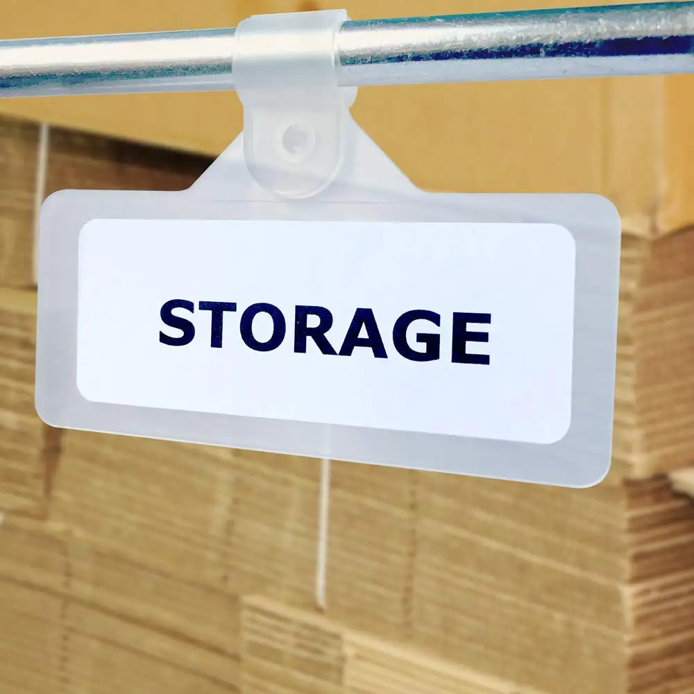 Free SampleRetail Plastic Label Holder Retail Sign PVC Clear Shelf Label Holder on Hook Price Tags Holder