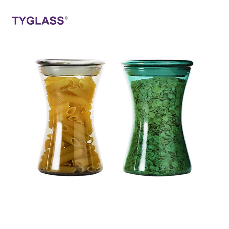 

OEM / ODM Best Selling Hot Lead free color Glass Food Storage Jar Glass Sugar And Coffee Storage Jar, Customized color,mix color