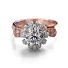 Prong setting 14K Rose Gold Jewelry forever brilliant moissanite engagement rings