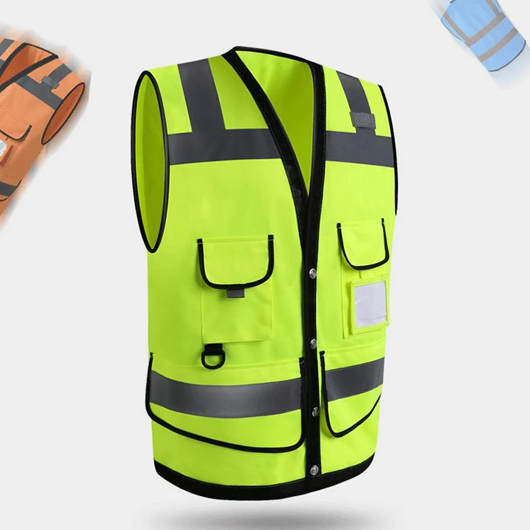 High Safety Safty Visibility Reflective Vest Constr Worker Safety Vest ...