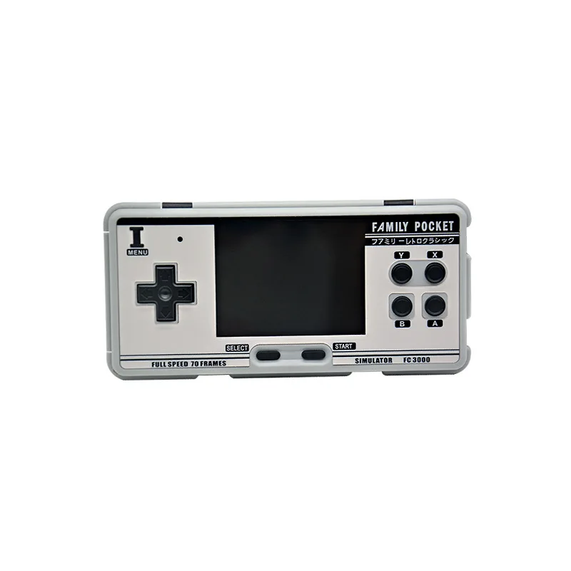 

8 Bit 2G Memory card FC3000 Handheld Game Console Built in 8 simulators FC3000 Classic Game Console for Children, Black,gray