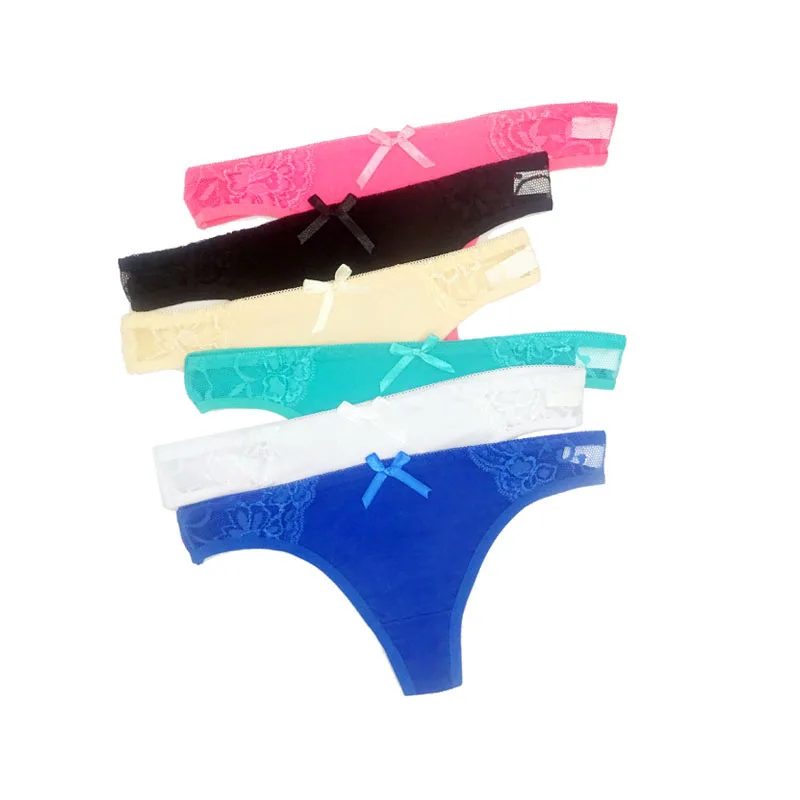 

Drop Shipping New Arrival 2021 Cotton Women's G String Thong Ladies Panties M L XL 87281, Mixed 6 color