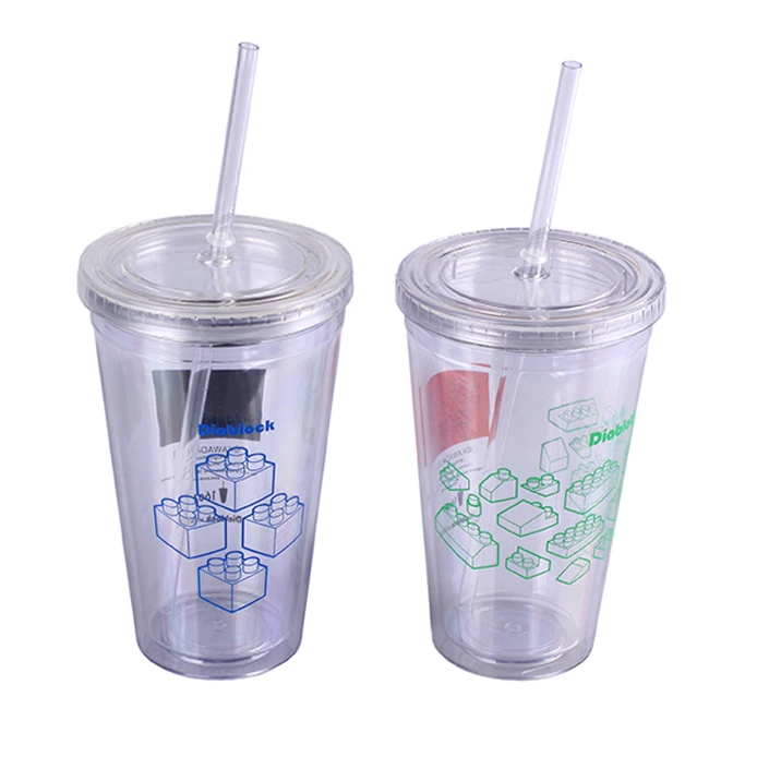 16oz Clear Double Wall Insulated Hard Plastic Tumbler Cup For Kids Buy Plastic Tumbler Cup
