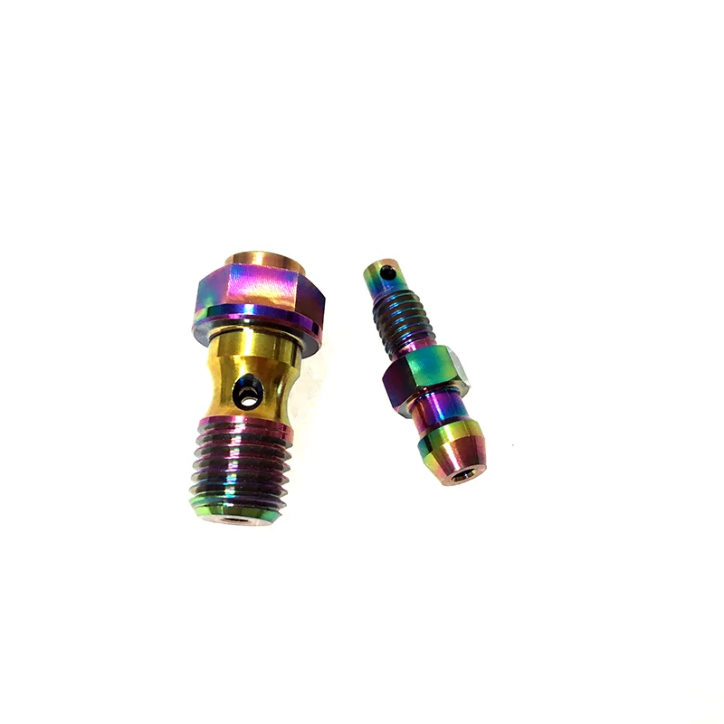 

For motorcycle  x 1.0 Single hole Brake Caliper Rainbow Banjo Titanium Bolt