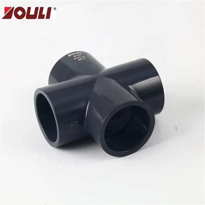 
PVC Cross Socket Sch80 4-way UPVC Corss pipe fitting available in DIN & ASTM standard 