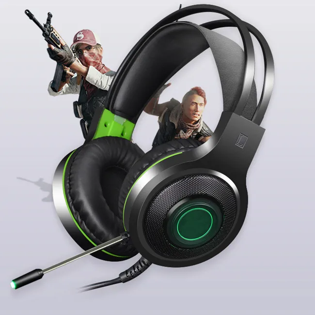 

with padded and earmuffs Free Sample Gaming Headset Computer Noise Cancelling Headphones with LED light for gamersurround sound