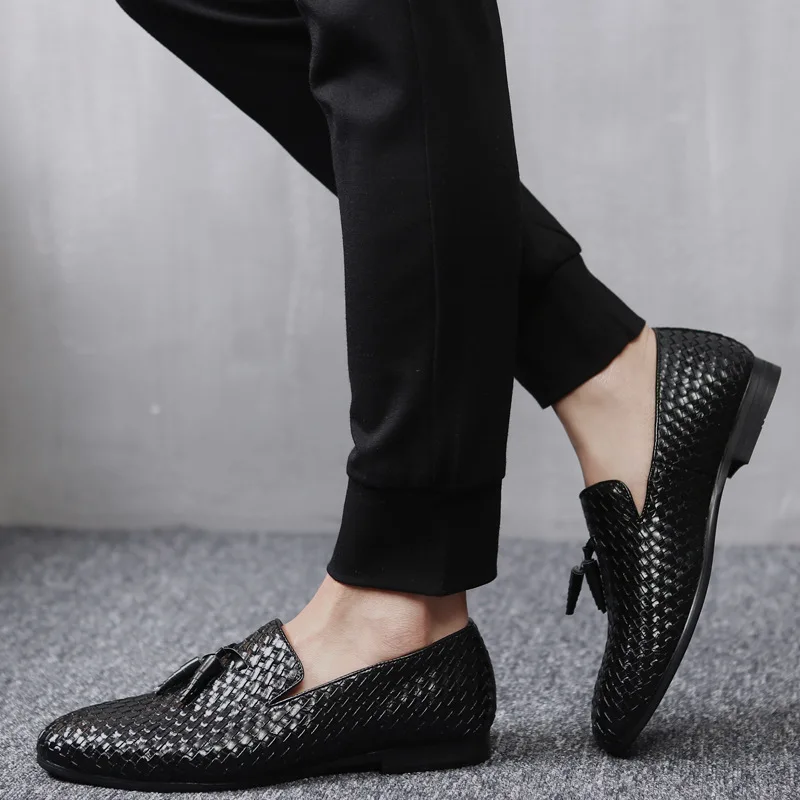 

Fashion Outdoor Half Loafers Genuine Leather Mules Tassel Men Casual Shoes