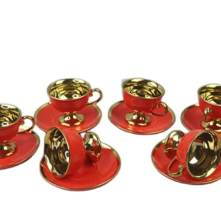 

Factory custom European coffee cup and saucer set home coffee shop ceramic cup and saucer gift