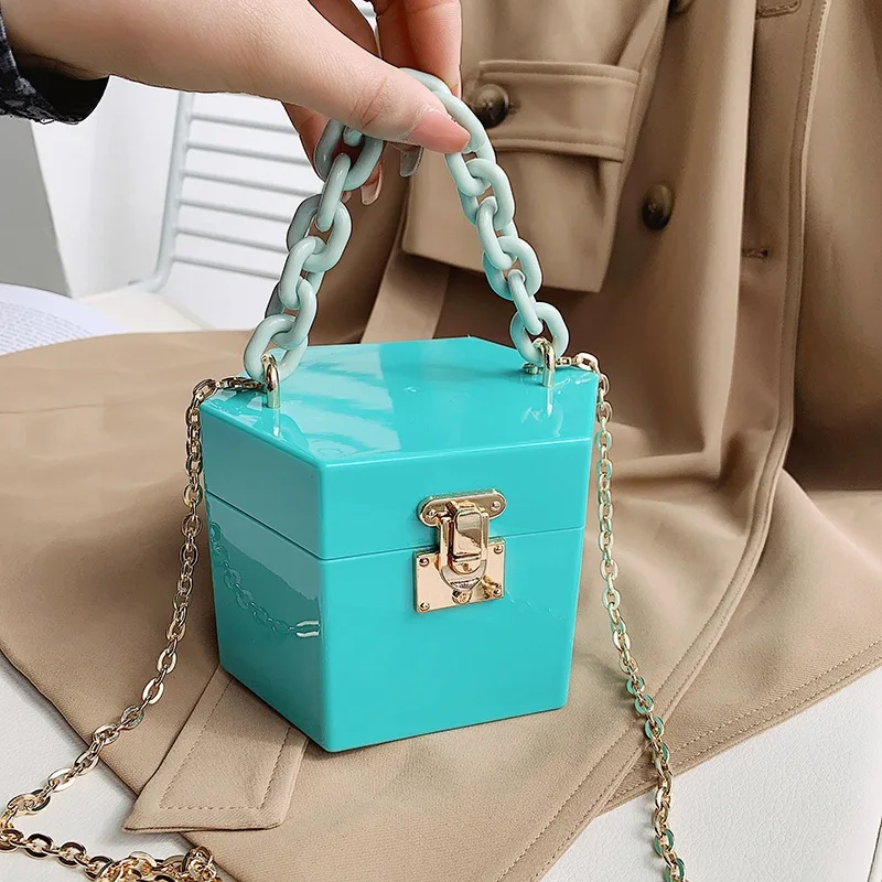 

2021 New Designer Purse hand bags Shoulder Fashion Casual Acrylic Chain Handbag Ladies Luxury Crossbody Handbags For Women