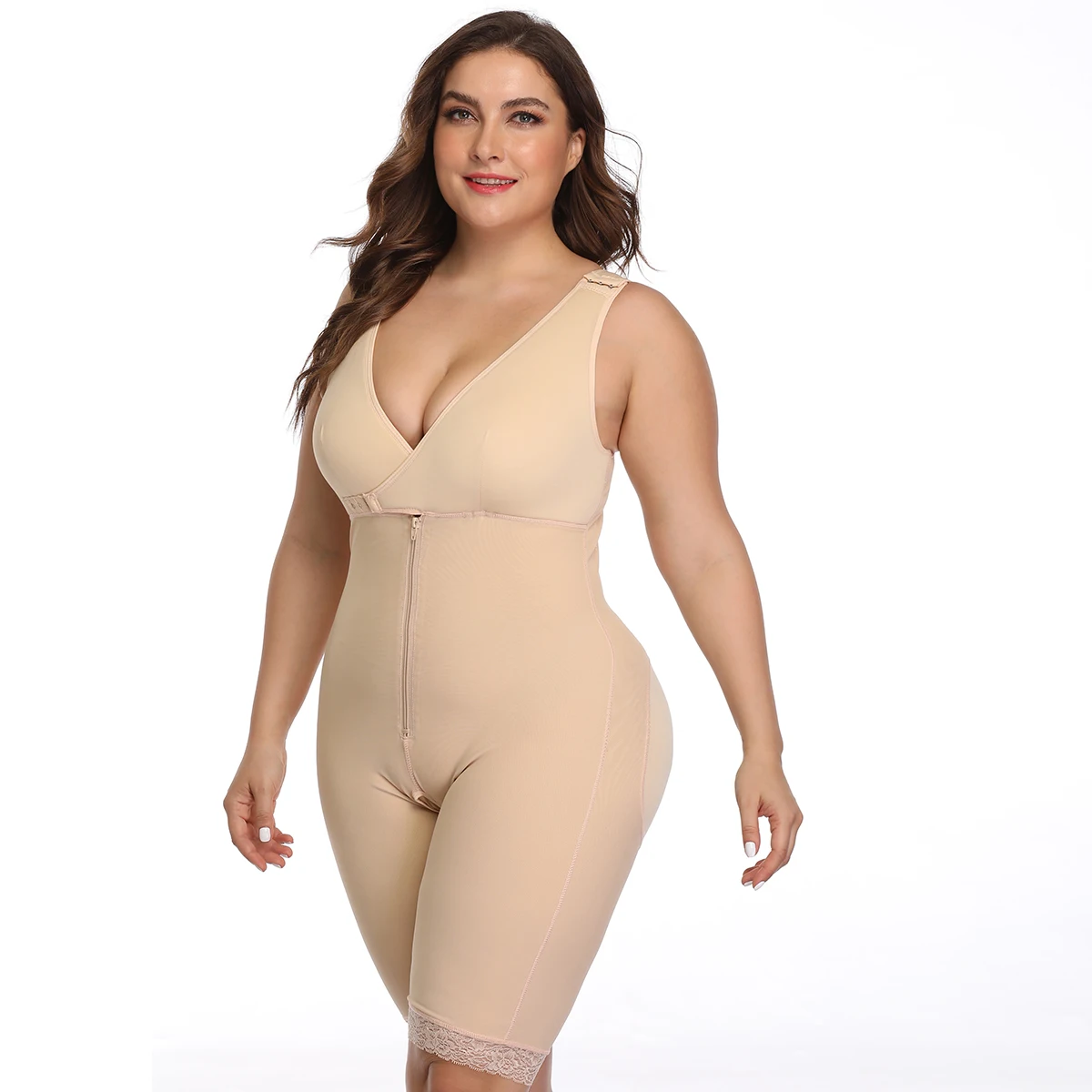 

New arrival 2020 tummy control women body shaper with hips out suit waist trimmer plus size shapewear panties, Black,skin