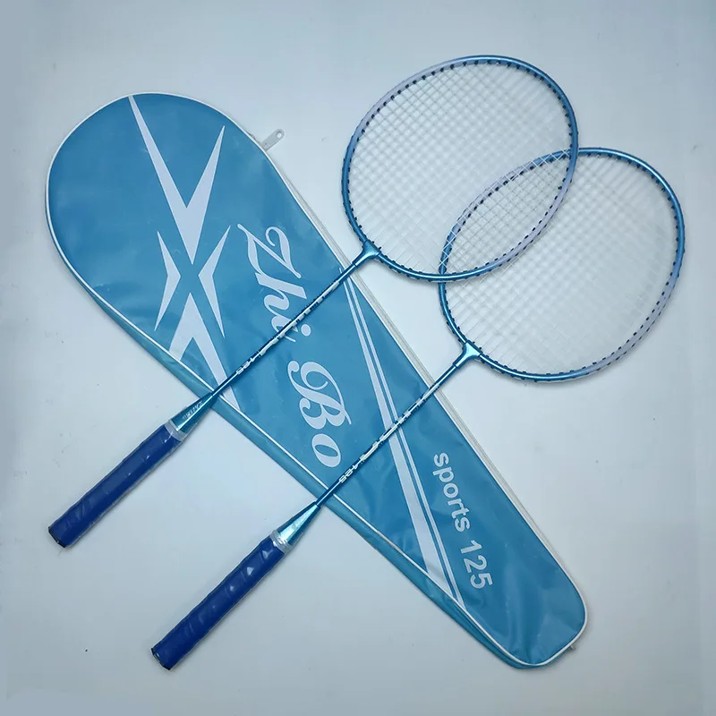 

Badminton racket set spot wholesale low price steel soft bag light sports enthusiasts multi color customized Logo, Pink,blue