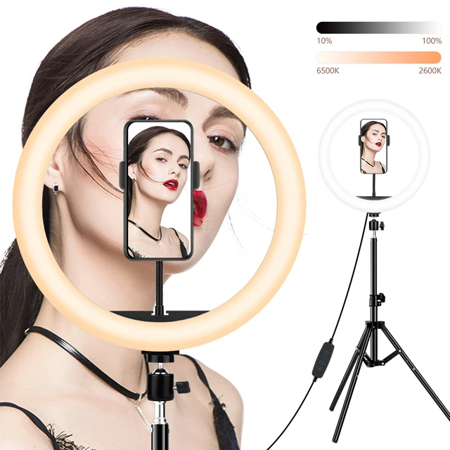 

Selfie Foldable Makeup 6Inch 10 Inch Led Ring Tik Tok Rings With Tripod Stand led ring light, 2700-6500k