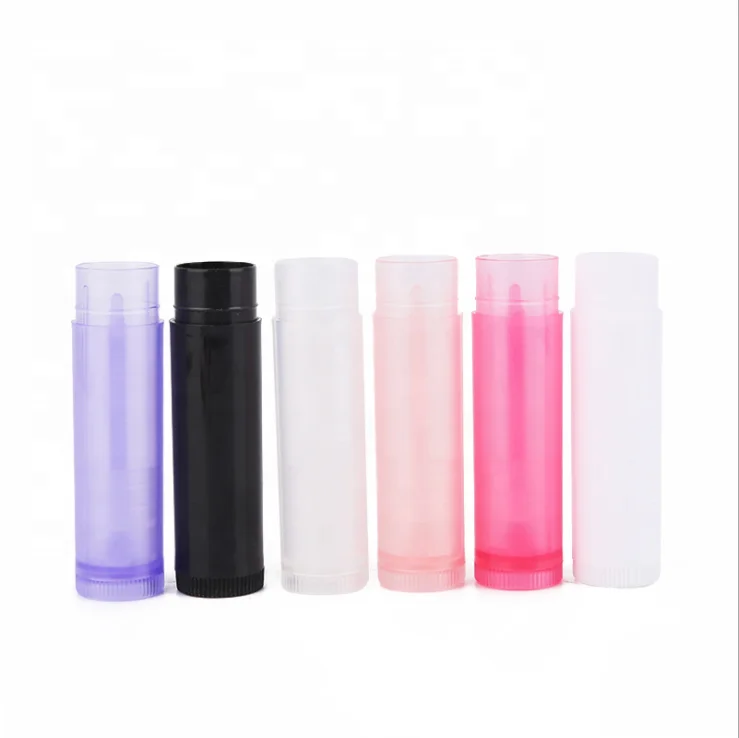 

Low MOQ In stock Lip Balm Stick Container Colorful Eco Friendly 5g stick round pink deodorant container