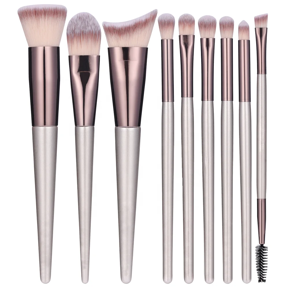 

9PCS BS-MALL Champagne Gold Make Up Brush Wholesale Professional Soft Synthetic Makeup Applicator Brushes Set