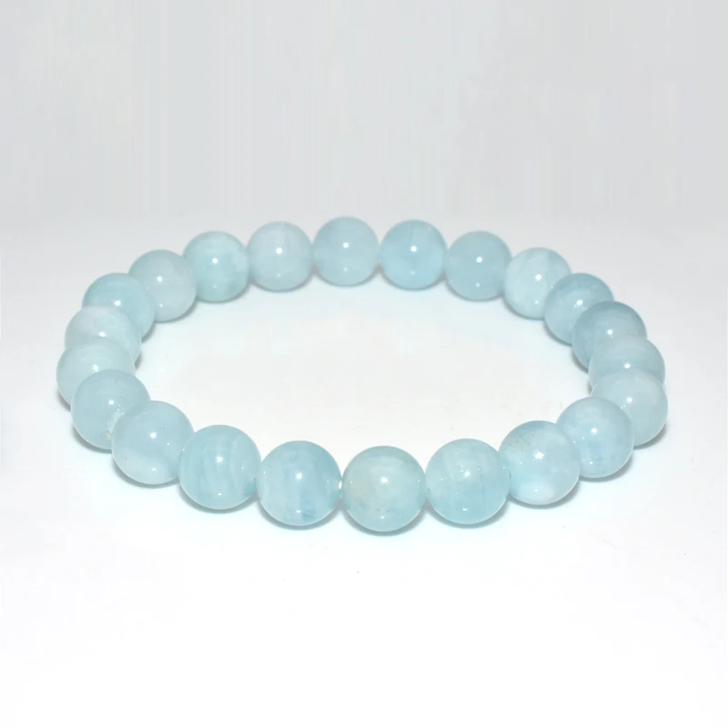 

Trade Insurance Natural Stone Beads High Grade  Aquamarine Bracelet