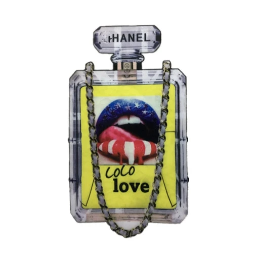 

perfume bottle Patch large fashion clothes decoration applique Accessories, Multi-color