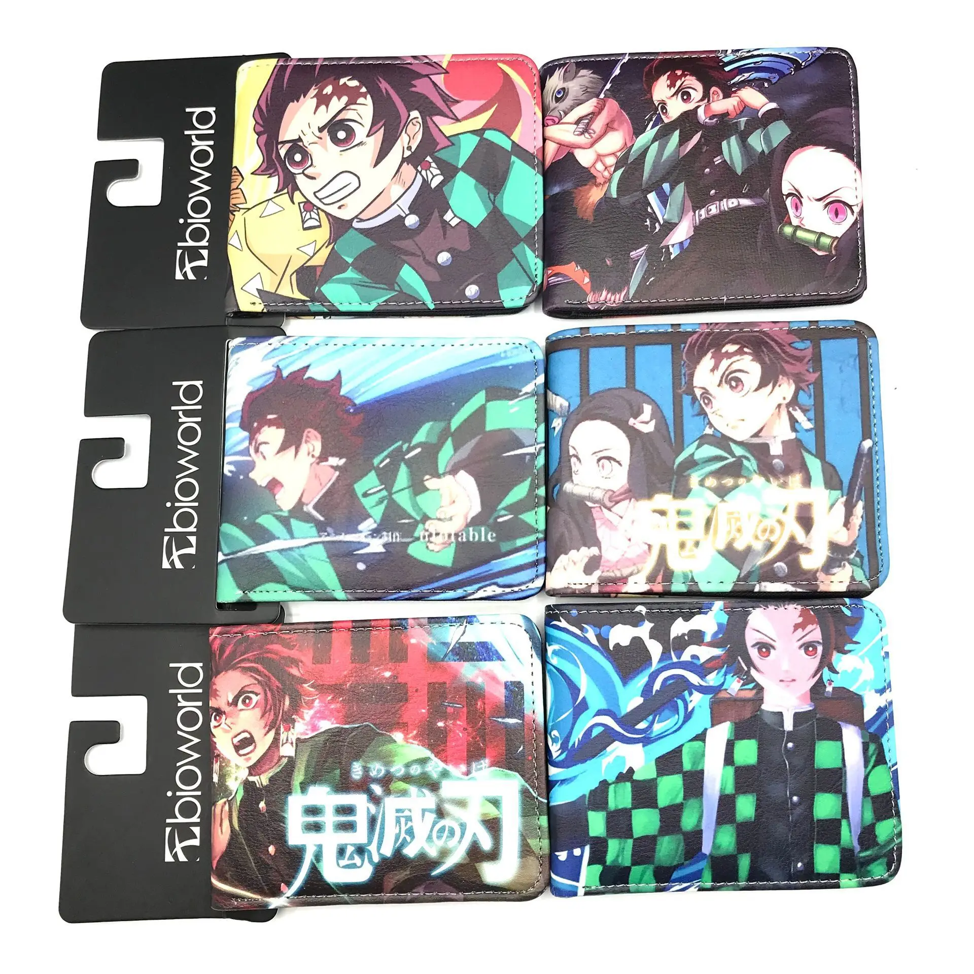 

Professional PU PVC Wallets Supplier Japanese Anime Wallet Short Two-fold Coin Purse Demon Slayer Kimetsu no Yaiba Wallet