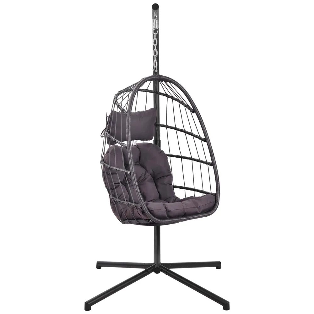 

Outdoor Furniture Wicker Egg Chair Hanging Chairs Patio Swings, Optional