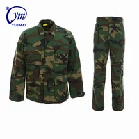 

high quality Yuemai military uniform BDU battle dress uniform rip-stop BDU clothing woodland camo military uniform