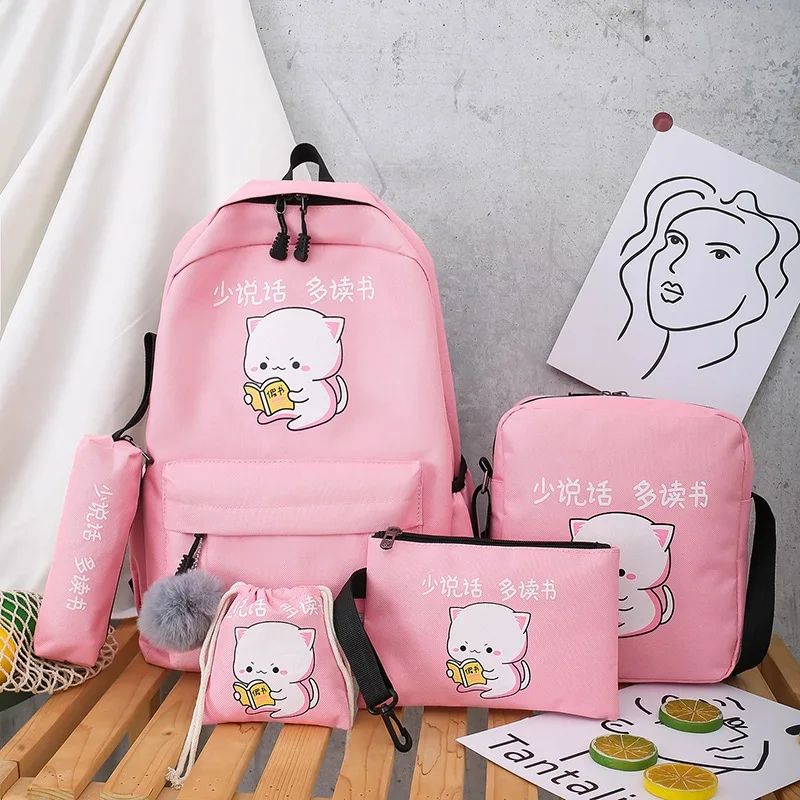 

Leisure day backpack laptop bag 5 pieces per set, 5 colors