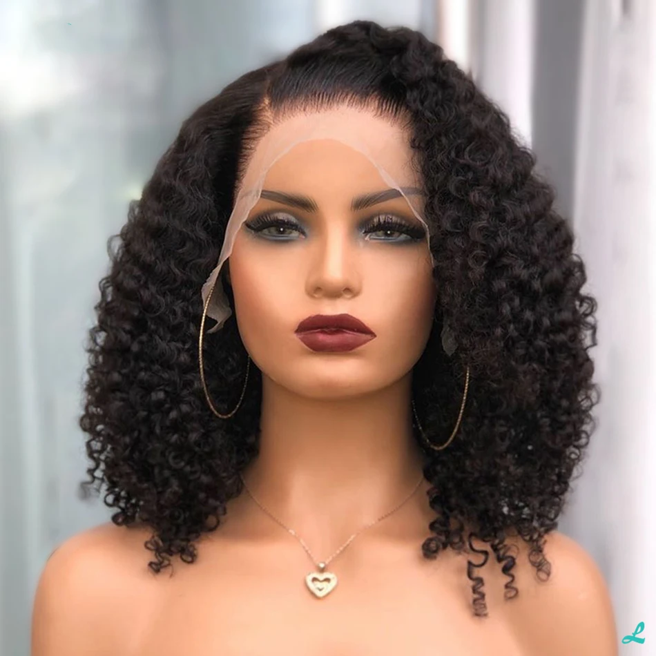 

Wholesale Cheap Raw Indian Virgin Kinky Curly Human Hair Cuticle Aligned Hair Synthetic Hair Transparent Lace Front Wig